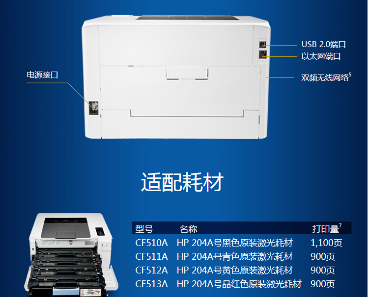 惠普hpm154nwa4彩色激光打印机替代1025nw