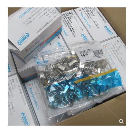 安普 超六類(lèi)帶屏蔽AMP水晶頭 RJ45百兆 5類(lèi)8P8C網(wǎng)絡(luò) 金屬接頭100個(gè)