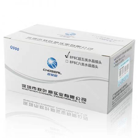 秋葉原 Q990 超五類水晶頭8芯鍍金RJ45 網(wǎng)絡(luò)水晶頭