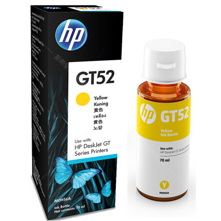 惠普HP M0H56AA GT52黃色原裝墨水瓶(適用于HP Tank518 511 519 418 419 310 318)