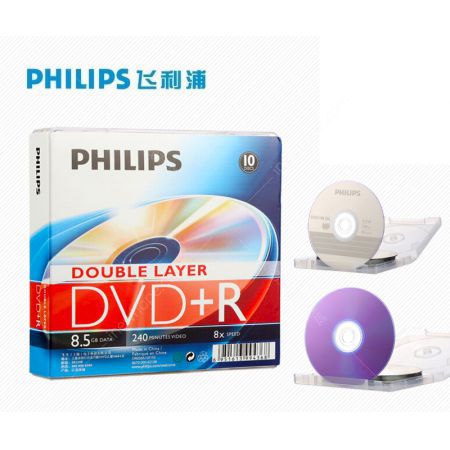 飛利浦 DVD+R空白光盤 8X 8.5G 10片盒裝