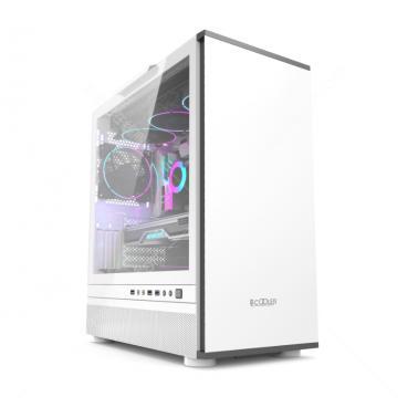 超頻三(pccooler) 神機IE200 白色 全側(cè)透臺式游戲機箱（支持360水冷/ EATX/ATX/MATX/USB3.0）