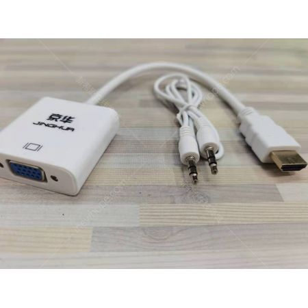 京華 hdmi轉(zhuǎn)vga轉(zhuǎn)換器帶音頻 筆記本電腦臺式機頂盒電視投影儀顯示器