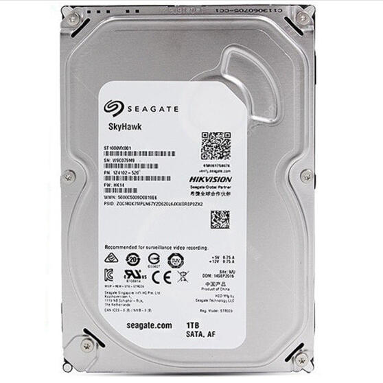 希捷(seagate 1tb st1000vx008 5900转64m sata 6gb/秒 监控级硬盘