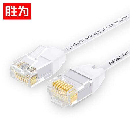 勝為 LC-9020H 超六類網(wǎng)線CAT6A網(wǎng)線超細線 千兆萬兆網(wǎng)絡(luò)非屏蔽八芯雙絞成品線家用跳線 白色 2米