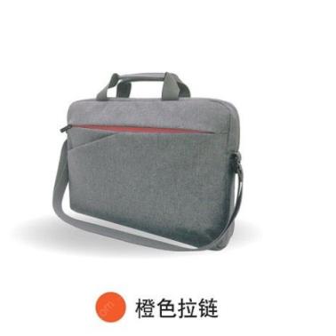 華碩 14英寸筆記本電腦包 手提單肩包 橙色或藍(lán)色拉鏈 淺灰色包身