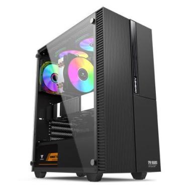 威盛 冷鋒2 黑色 機(jī)箱 寬體、加厚板材，支持ATX M-ATX ITX主板，240水冷，鋼化玻璃側(cè)透下置電源