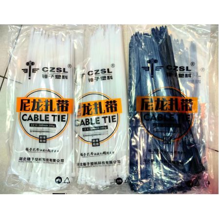 錘子 8X300 自鎖式料尼龍扎帶 黑色 塑料扎帶打包捆綁固定綁帶束線帶 一包(110條)