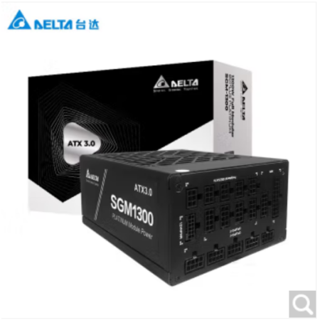 臺達(dá) SGM1300 ATX3.0白金游戲電源 日系主電容 12V HPWR接口 白金認(rèn)證 額定1300W