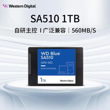 閃迪(WD)Blue SA510 1TB 筆記本臺(tái)式機(jī)電腦 SSD固態(tài)硬盤 SATA  3D技術(shù) 高速讀寫