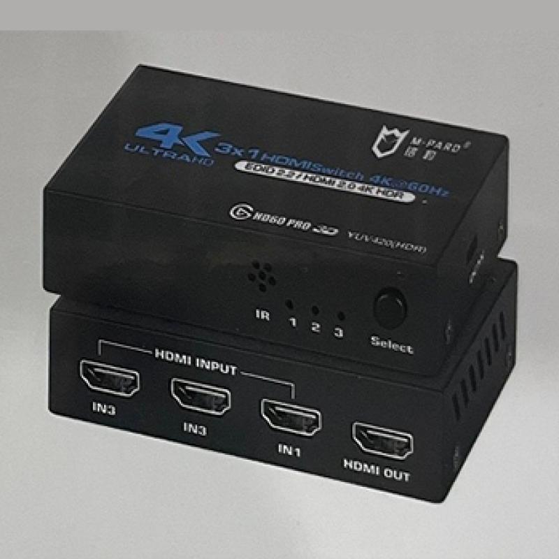 銘豹 MD133 HDMI2.0高清3進(jìn)1出切換器 HDMI高清3進(jìn)1出切換器 3口HDMI信號(hào)手動(dòng) 紅外遙控切換器 支持4K 60HZ