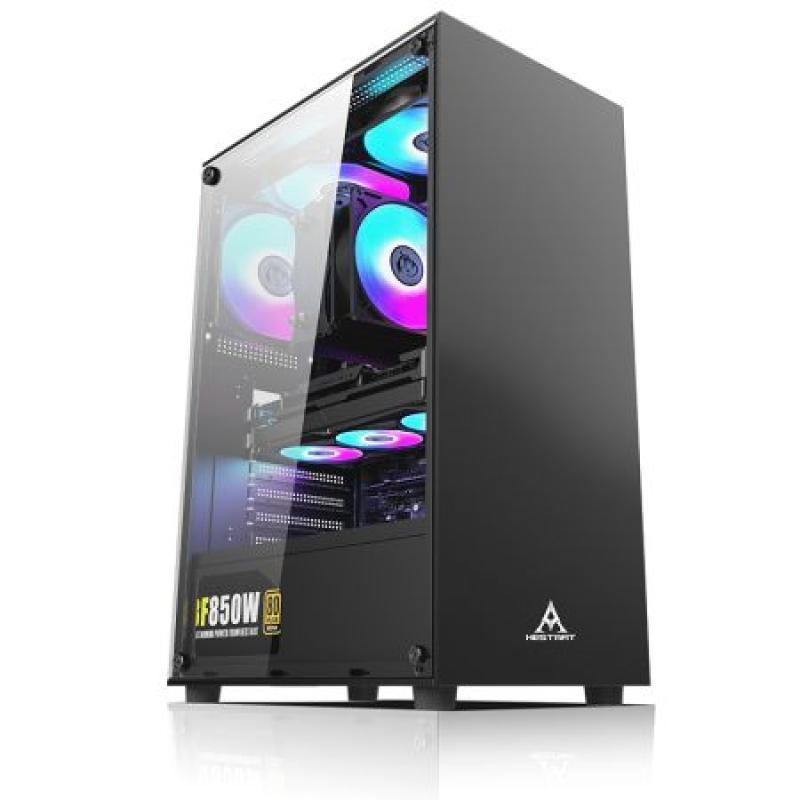 黑石塔 黑匣子 鋼化玻璃側(cè)透風(fēng)冷機(jī)箱 支持ATX、M-ATX、ITX主板