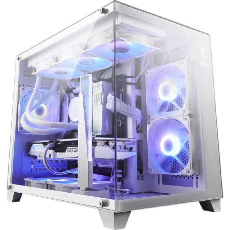 微星 PAG PANO M100L WHITE白色 碉堡無(wú)立柱海景房機(jī)箱臺(tái)式機(jī)電腦主機(jī)M-ATX全側(cè)透電競(jìng)游戲機(jī)箱