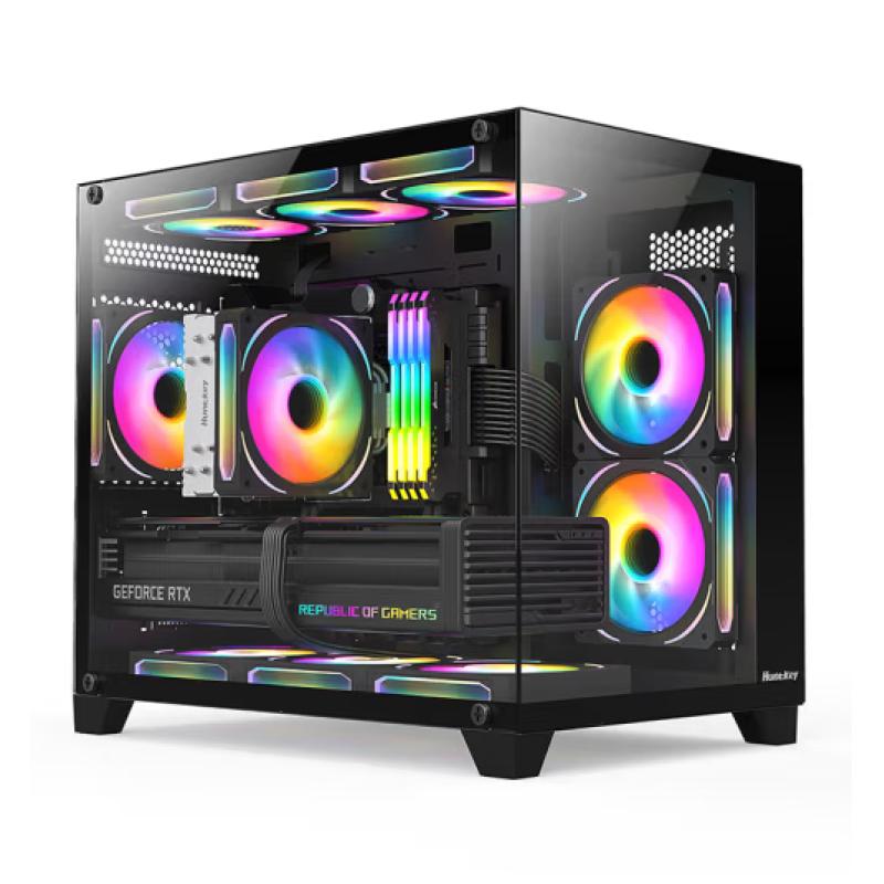 航嘉（Huntkey）S960-X暴風雪 全景版 黑色 海景房機箱