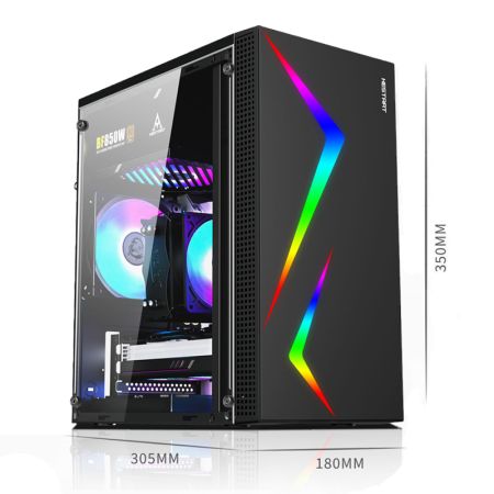 黑石塔 鋒芒 鋒芒黑 支持中小主板4熱管6熱管風(fēng)扇，USB3.0X1，2.0X2帶LED燈條