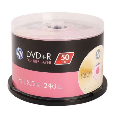 HP 8.5G大容量DVD光盤 DVD+R DL 50片桶裝 臺(tái)灣產(chǎn)