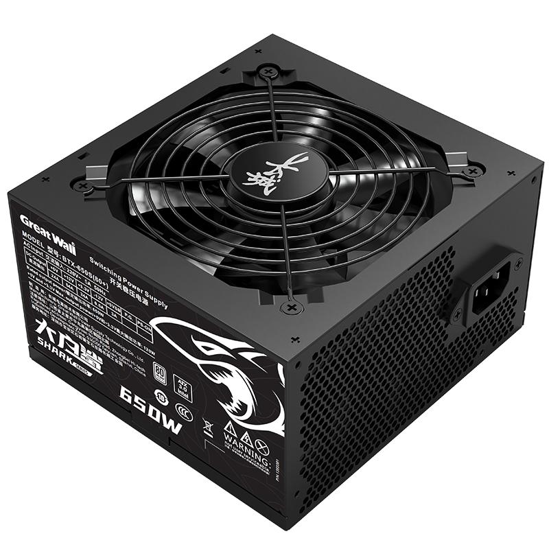 長城（GreatWall）大白鯊 BTX-650S額定650W 白牌非模組系列臺式機電腦電競電源