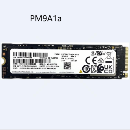 三星(SAMSUNG) PM9A1a 1TB M.2接口 NVMe協(xié)議 四通道 PCIe4.0 固態(tài)硬盤 (全新機器拆機件)