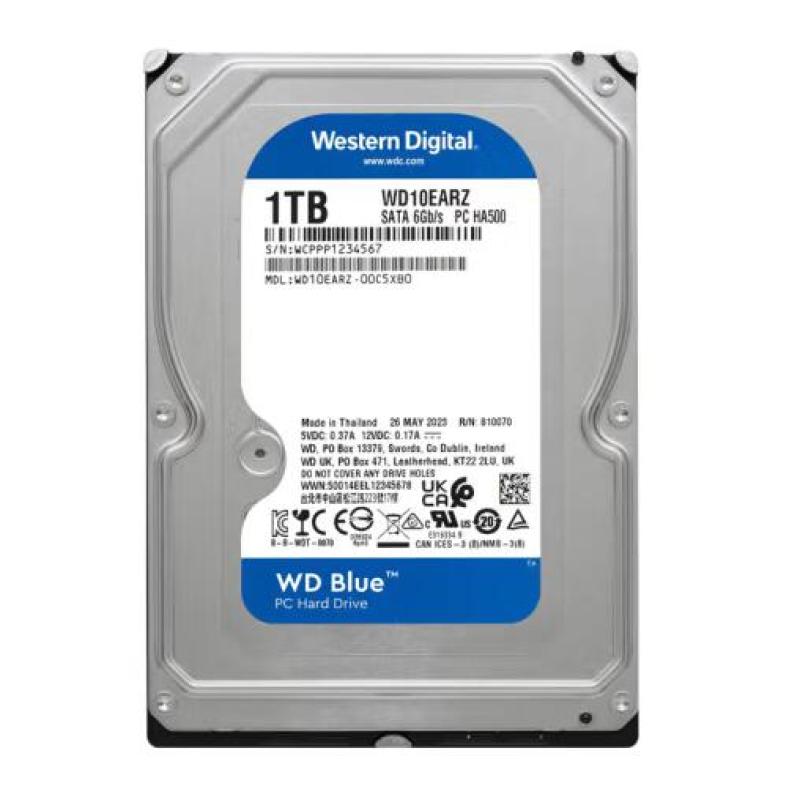 西部數(shù)據(jù)(WD) 藍盤 1TB 國行 SATA6Gb/s CMR垂直 5400轉(zhuǎn)64M 臺式機硬盤(WD10EARZ)