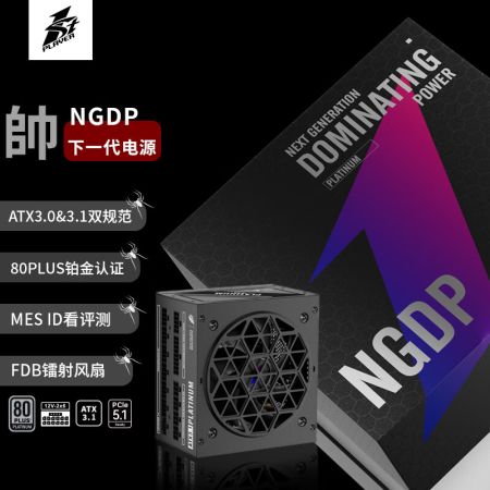 首席玩家（1st player）NGDP鉑金 1300W黑色 ATX3.1電源 ATX3.1&3.0雙規(guī)范/支持4090/10年換新