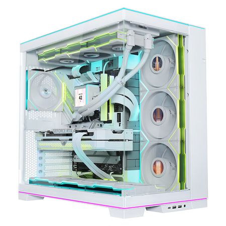LIANLI聯(lián)力包豪斯EVO RGB 白色 電腦海景房機(jī)箱 雙ARGB燈條 無立柱/可調(diào)節(jié)主板位/反向模式