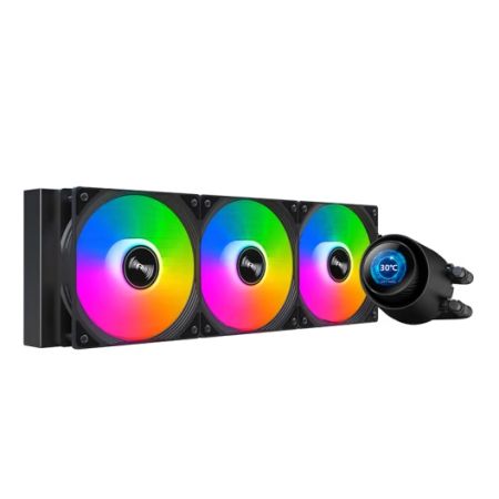 航嘉（Huntkey） 巨齒鯊GX360R 黑色 CPU水冷散熱器 一體式水冷 支持多平臺(tái)/ARGB神光同步