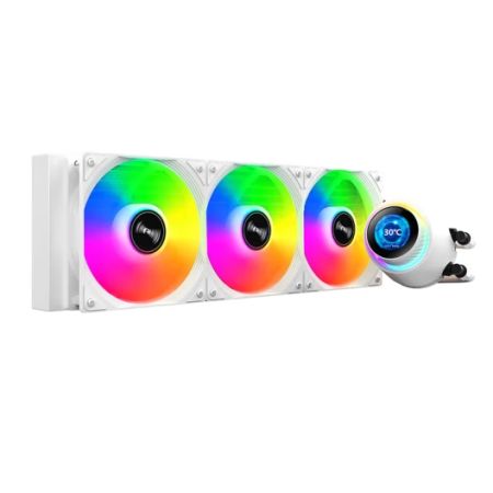 航嘉（Huntkey） 巨齒鯊GX360R 白色 CPU水冷散熱器 一體式水冷 支持多平臺(tái)/ARGB神光同步