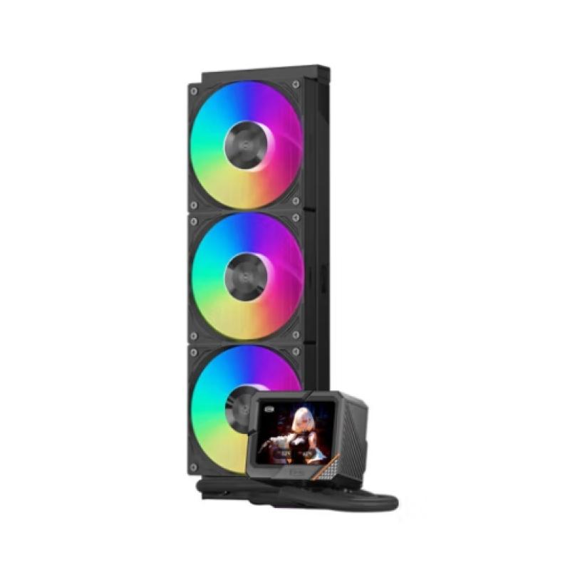 超頻三 GT360北境3.5吋液晶屏 一體式CPU水冷散熱器 黑色（ARGB/多平臺(tái)扣具）