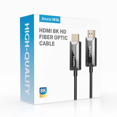 捷森A133 HDMI光纖線8K 槍黑色 80米