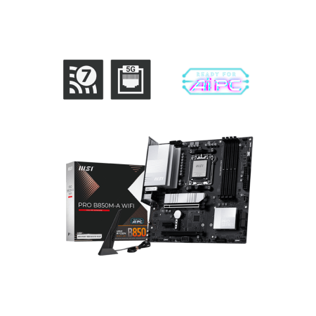 微星（MSI）PRO B850M-A WIFI主板 支持7800X3D/9700X/9600X/7500F (AMD B850/AM5接口)