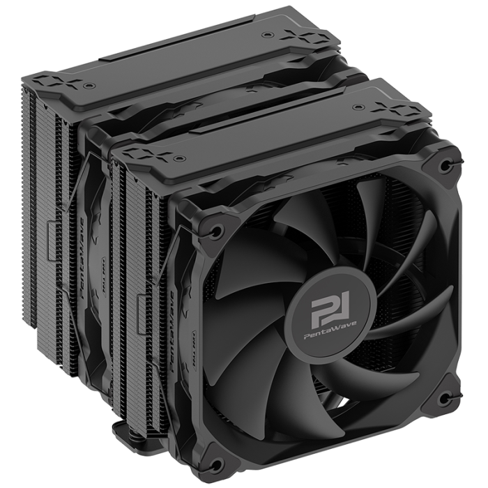 攀威(PENTAWAVE) Z06D LE BK 6熱管雙塔12CM風冷CPU散熱器高性能 扣具支持LGA1700/1851/AM4/AM5