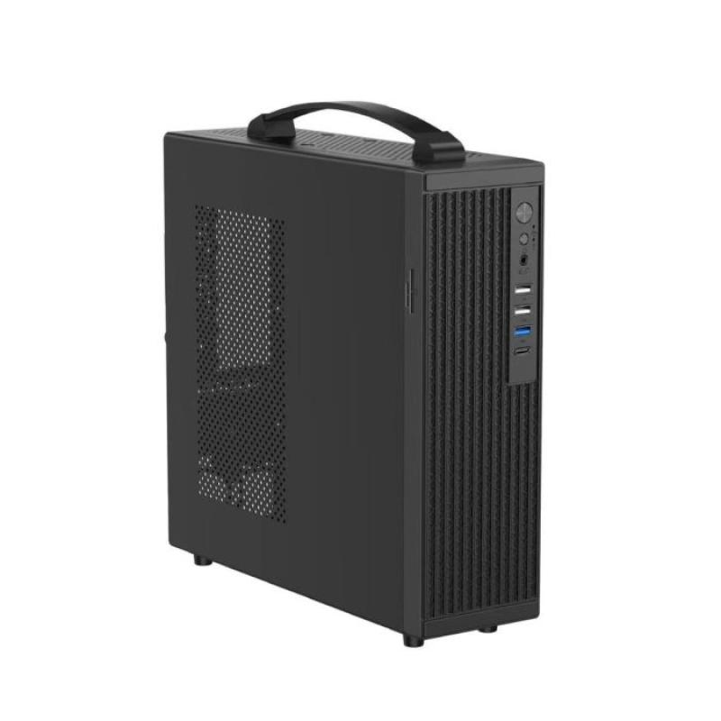 精英MINI 8升桌面商務(wù)機(jī)箱自帶250瓦FLEX電源 黑色 帶提手（可拆卸）支持MATX主板，0.7厚板材，CPU限高65MM，