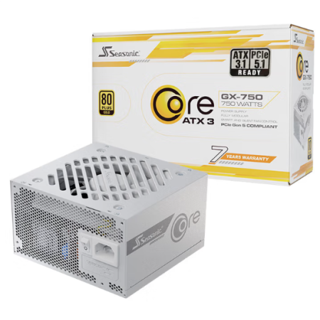 海韻 CORE GX-750 ATX3 額定750W電源 白色 主機臺式機電腦電源