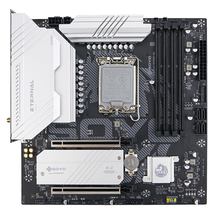 梅捷焱龍 B760M D5 WIFI 14相穩(wěn)定供電 50A強化高規(guī)格Dr.Mos WIFI6+2.5G網(wǎng)卡 合金散熱裝甲 前置20G速率Type-C
