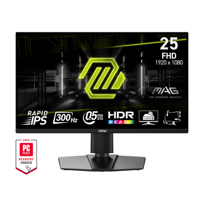 微星（MSI）MAG 255PXF  24.5英寸 300Hz 0.5ms (GtG)游戲電競(jìng)顯示器 支持HDR 快速液晶IPS 旋轉(zhuǎn)升降  內(nèi)置音響 游戲電競(jìng)顯示器