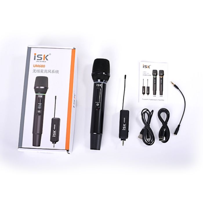 ISK UM680專業(yè)無線話筒手持動(dòng)圈麥克風(fēng)戶外直播音響唱歌K歌話筒 一拖一