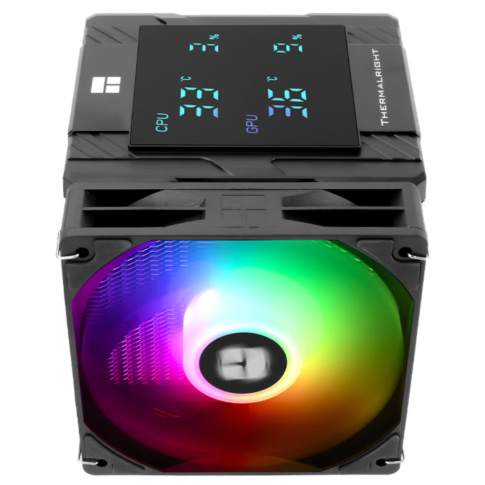 Thermalright(利民)Peerless Assassin 120 Digital ARGB BLACK 數(shù)顯屏 風冷散熱器 雙塔散熱器 6熱管