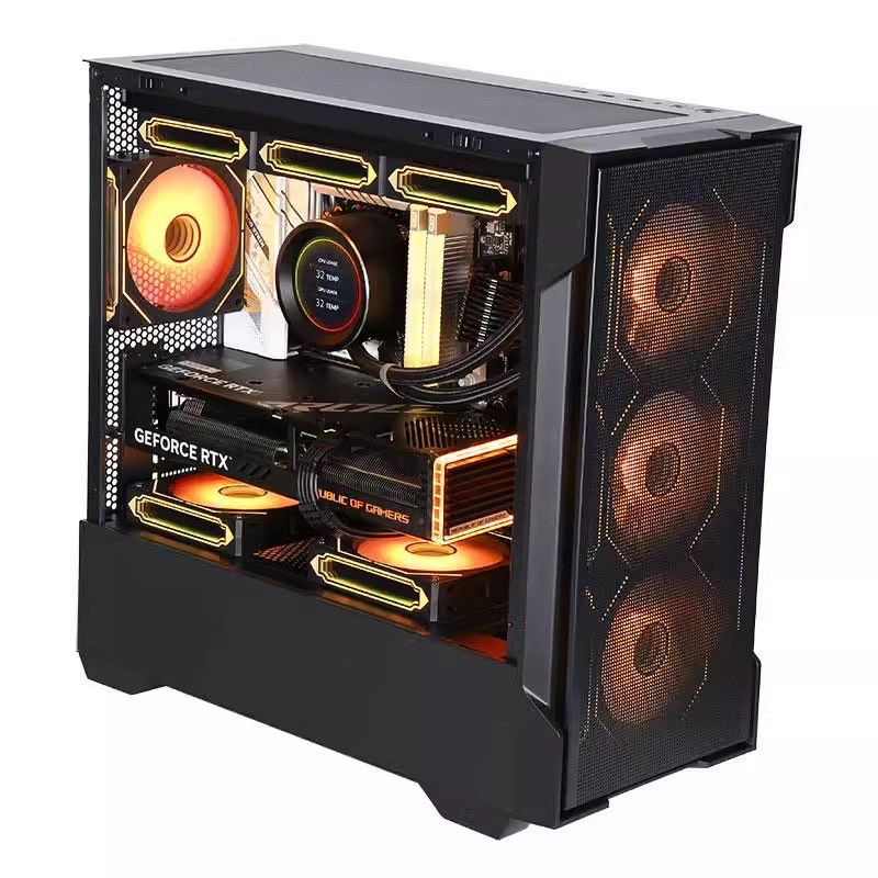 先馬戀風(fēng)機(jī)箱黑色 臺(tái)式電腦主機(jī)箱MATX主板支持360水冷臺(tái)式散熱機(jī)箱