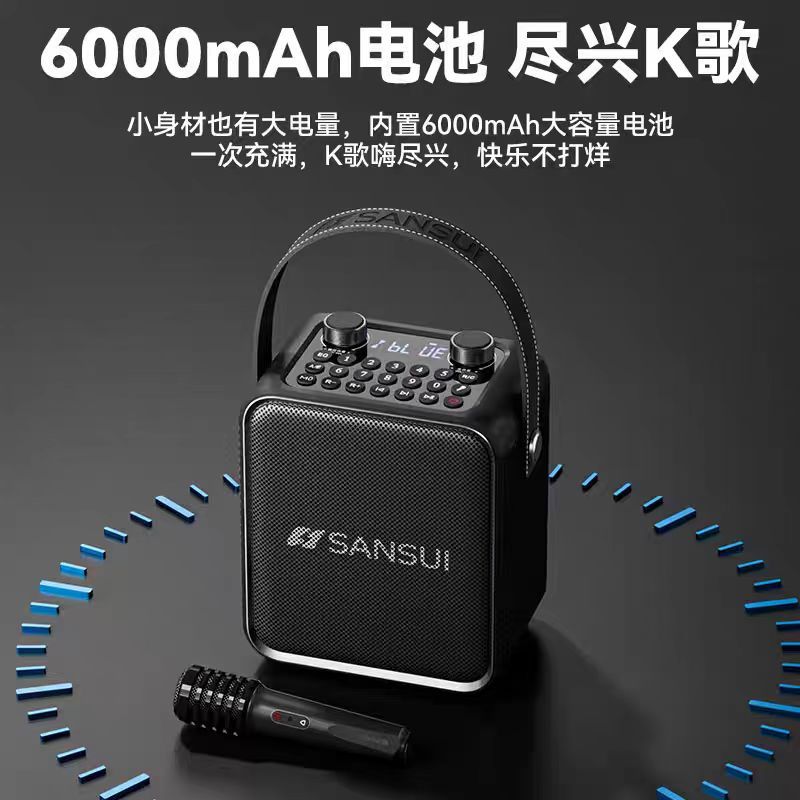 山水T91手提藍牙 K歌一體 樂器60w音響 單麥版 藍牙 K歌 樂器 一體60W
