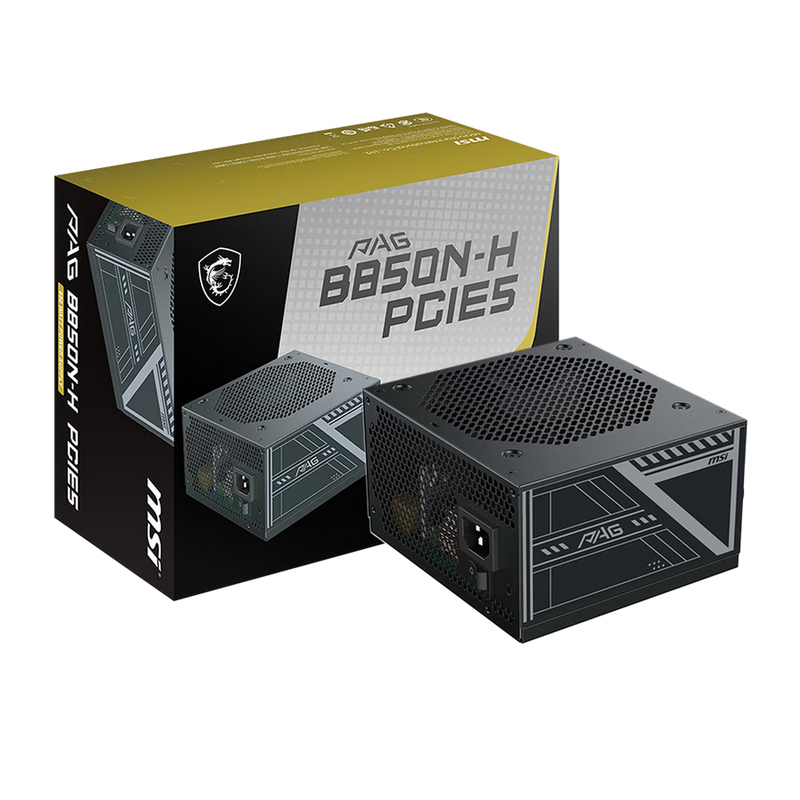 微星（MSI）PAG B850N-H PCIE5 額定850W銅牌電腦電源盒包 ATX3.1/12V-2X6/PCIE5.1/五年保障