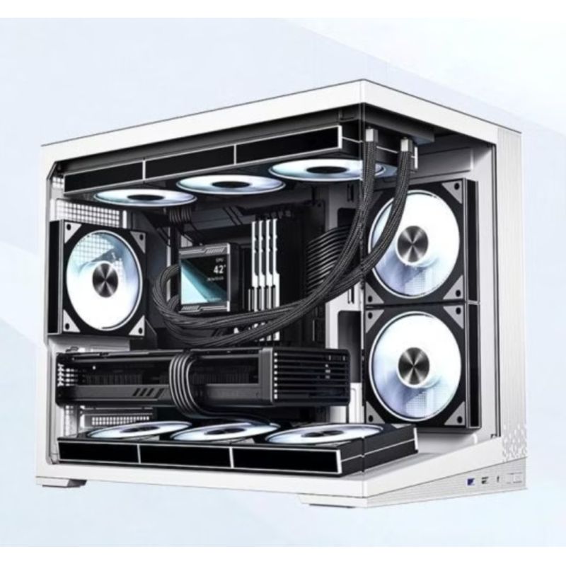 愛國者（aigo）炫影G10機箱 白 360水冷位/MATX主板/高效散熱/左右側(cè)板快拆 炫影G10白