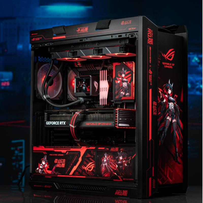華碩（ASUS）ROG GX601 太陽(yáng)神機(jī)箱 黑色 UV打印+定制燈板
