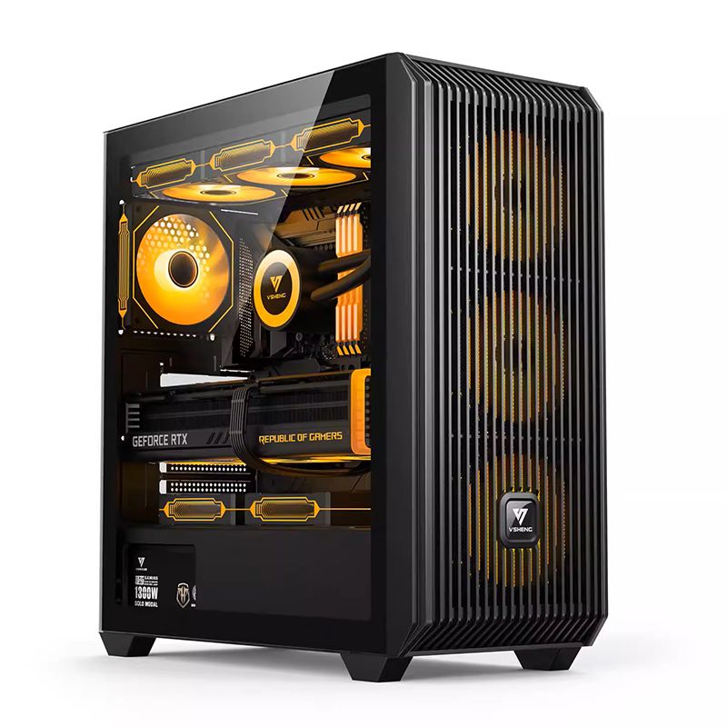 威盛 X100 大機(jī)箱 支持雙360水冷 鋼化玻璃側(cè)透支持E-ATX(雙CPU)/ATX/M-ATX/ITX主板