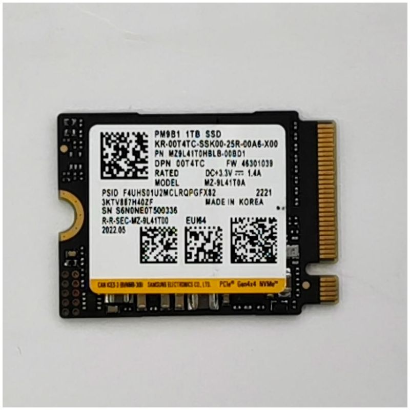 三星9B1 1T NVME 4.0 3600MB/S 2230 固態(tài)硬盤
