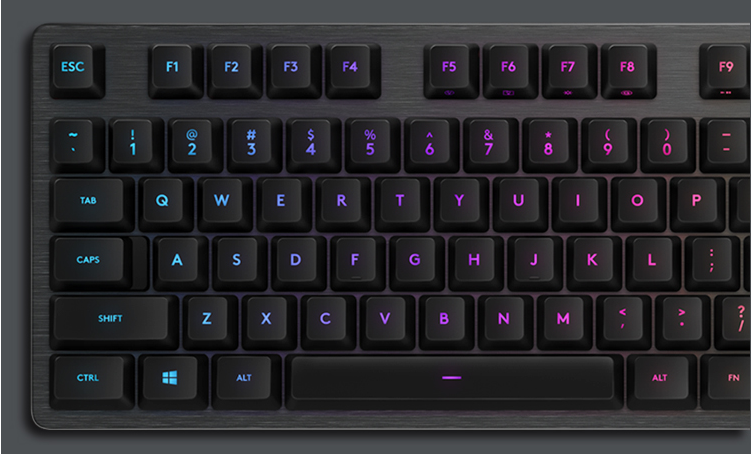 罗技(logitech)g512 rgb全尺寸机械游戏键盘 青轴 黑色_键盘_电脑周边