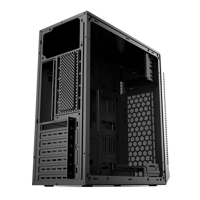 百盛rz350b 办公家用机箱 黑色