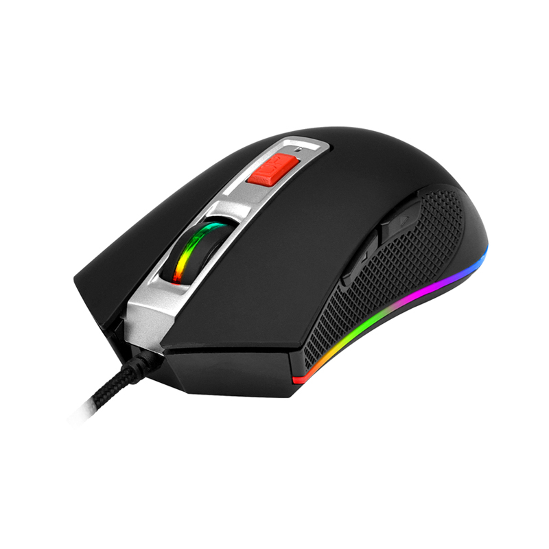 冰狼bl-q12 rgb发光游戏鼠标 dpi变速按键 黑色