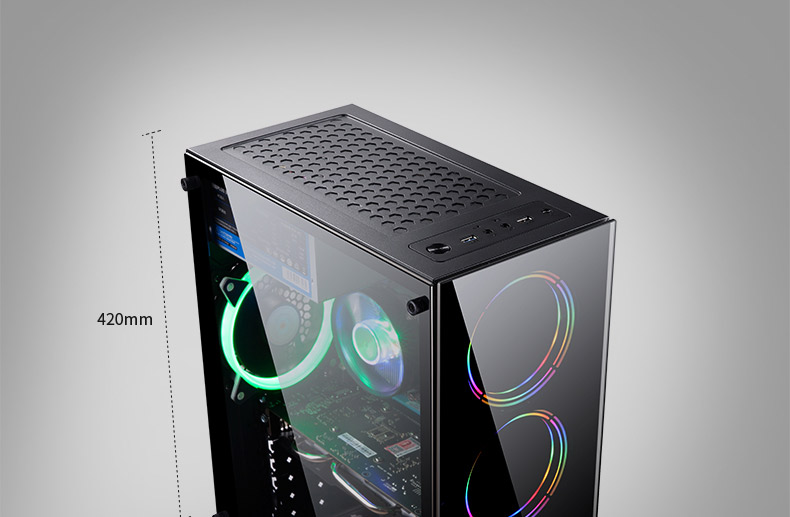 金河田(golden field)炫豪3 台式机电脑办公家用娱乐游戏机箱