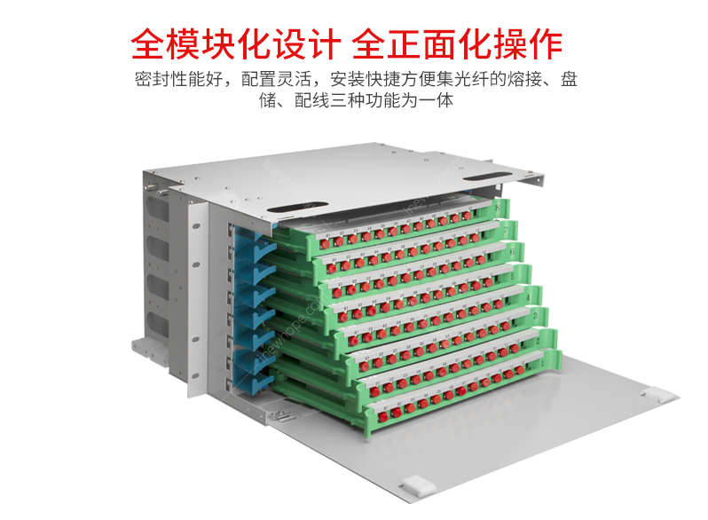 中性96口光纖配線架 odf架odf盤滿配空箱96芯sc方口fc圓口單模多模odf