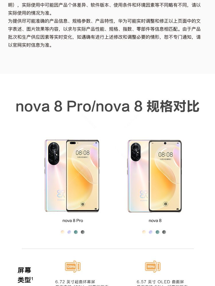 nova8系列参数图片